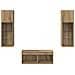 Mobiletti TV da Parete 4 pcs Rovere Nero 40 x 30 x 30 cm - Foto miniatura 9
