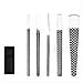 Set Di Coltelli Per Pedicure A Scacchi Argentati (5 Pz) - Strumenti Professionali Per La Cura Delle Unghie Incarnite E Dei Piedi - Foto miniatura 1