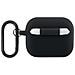 Custodia In Silicone Per Airpods Pro 2 Con Moschettone, Nero - Foto miniatura 2