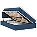 Letto con contenitore e LED con led Blu 120 x 190 cm Tessuto - Foto miniatura 1