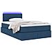Letto con contenitore e LED con led Blu 120 x 190 cm Tessuto - Foto miniatura 3