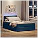 Letto con contenitore e LED con led Blu 120 x 190 cm Tessuto - Foto miniatura 5