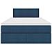 Letto con contenitore e LED con led Blu 120 x 190 cm Tessuto - Foto miniatura 8