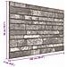 Pannelli da parete 10 pcs Grigio Scuro 100 x 50 cm Schiuma EPS - Foto miniatura 4