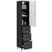 Set di armadi 2 pcs Nero 33 x 34,5 x 90 cm Legno ingegnerizzato - Foto miniatura 2