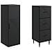 Set di armadi 2 pcs Nero 33 x 34,5 x 90 cm Legno ingegnerizzato - Foto miniatura 3