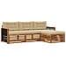 Set di divani da esterno Naturale e Beige 249 x 162,5 x 73 cm - Foto miniatura 1