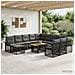 Set Divano da Giardino 13 pz Nero e Grigio scuro polyrattan - Foto miniatura 2