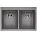 Lavello Quadra 350 79X50 cm 2 Vasche Colore Grigio Cemento 48 - Foto miniatura 1