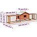 Conigliera In Legno Massello Di Pino E Abete 303x60x86 Cm - Foto miniatura 2