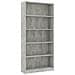 Libreria 5 Ripiani Grigio Cemento 80x24x175cm Legno Multistrato - Foto miniatura 2