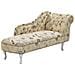 Chaise Longue Destra Tesstuto Stampato Beige Nimes - Foto miniatura 3
