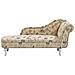 Chaise Longue Destra Tesstuto Stampato Beige Nimes - Foto miniatura 1