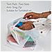 Borse Twin Pack Lavanderia Anti-snag Mesh Con Zip Sicure Per Luso In Lavatrici E Asciugatrice - Due Taglie-10 Centimetri X 30cm E 28 Centimetri X 30cm - Delicati Protect Calze Biancheria Intima Bianco - Foto miniatura 3