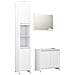 Set Mobili da Bagno 3 pz Bianco in Truciolato - Foto miniatura 2