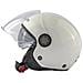 Moto Jet Casco Scooter Visiera Lunga Ece2205 Certificato Parasole Bianco M - Foto miniatura 7