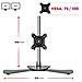 Dm751 Supporto Per 1 Monitor - Base In Acciaio Per Schermi Fino A 24"" - Altezza Regolabile - Guida In Alluminio Per Schermi Fino A 8 Kg - Inclinazione + / -15° - Rotazione Schermi 360° - Foto miniatura 4