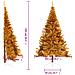 Albero di Natale Artificiale a Metà con Supporto Oro 240 cm PET - Foto miniatura 5