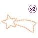 Figure Natalizie Stelle Comete 48 Led 2pz Bianco Caldo 65x28 Cm - Foto miniatura 2