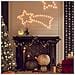 Figure Natalizie Stelle Comete 48 Led 2pz Bianco Caldo 65x28 Cm - Foto miniatura 1