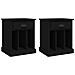Comodini 2 Pz Neri 43x36x50 Cm - Foto miniatura 2