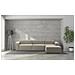 Divano Fisso Raffaella, Divano Componibile A 4 Posti Con Penisola Destra, 100% Made In Italy, Sofà Moderno In Tessuto, Cm 340x170h70, Tortora - Foto miniatura 1