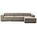 Divano Fisso Raffaella, Divano Componibile A 4 Posti Con Penisola Destra, 100% Made In Italy, Sofà Moderno In Tessuto, Cm 340x170h70, Tortora - Foto miniatura 3