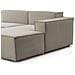 Divano Fisso Raffaella, Divano Componibile A 4 Posti Con Penisola Destra, 100% Made In Italy, Sofà Moderno In Tessuto, Cm 340x170h70, Tortora - Foto miniatura 4