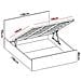 Letto Matrimoniale Piglione, Sommier Giroletto Rete Inclusa, Struttura Letto Contenitore Per Materasso Di 150x190 Cm, 197x158h95 Cm, Rovere - Foto miniatura 3