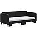 Divano Letto Estraibile Con Materassi Nero 90x190 Cm In Tessuto - Foto miniatura 6