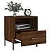 Comodini 2 Pz Rovere Marrone 40x35x47,5 Cm In Legno Multistrato - Foto miniatura 3
