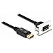 Delock Easy 45 1 M Displayport Nero, Bianco - Foto miniatura 1