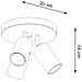 Lampada A Soffitto Ring 3p Bianco Sl. 1015 - Moderno Lampade Da Soffitto Bianco 18x20x20 Cm - Foto miniatura 7