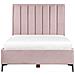 Letto Matrimoniale Con Contenitore Velluto Rosa 140 X 200 Cm Sezanne - Foto miniatura 3
