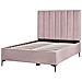 Letto Matrimoniale Con Contenitore Velluto Rosa 140 X 200 Cm Sezanne - Foto miniatura 8