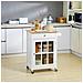 Carrello da Cucina Multiuso con 4 Ruote, in Legno Bianco, 67x48x86.5cm - Foto miniatura 2