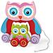 Gioco Gufetto Legno Trainabile Gufo Giocattolo per Bambini da Tirare 18cm Rosa - Foto miniatura 2