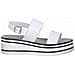White Casual Wedges Sandali Pelle Scarpe Donna Bianco Eu 38, 28330 100 - Foto miniatura 1
