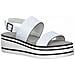 White Casual Wedges Sandali Pelle Scarpe Donna Bianco Eu 38, 28330 100 - Foto miniatura 2
