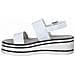 White Casual Wedges Sandali Pelle Scarpe Donna Bianco Eu 38, 28330 100 - Foto miniatura 3