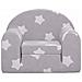Divano Letto Bambini Grigio Chiaro con Stelle Morbido Peluche - Foto miniatura 3