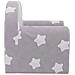 Divano Letto Bambini Grigio Chiaro con Stelle Morbido Peluche - Foto miniatura 8