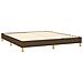 Letto a Molle Materasso e LED Marrone Scuro 160x200 cm Tessuto - Foto miniatura 2