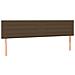 Letto a Molle Materasso e LED Marrone Scuro 160x200 cm Tessuto - Foto miniatura 5