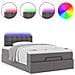 Pouf Letto con Materassi e LED Grigio 120x190 cm Similpelle - Foto miniatura 5
