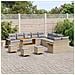 Set Divani Giardino  da 14 pezzi con cuscini beige polyrattan, Divano Giardino  2 posti con cuscini beige polyrattan, Set Pranzo Giardino  da 4 pezzi con cuscini beige polyrattan - Foto miniatura 3