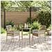 Set Bistro da Giardino a 3 Pezzi con Cuscini Beige in Polyrattan - Foto miniatura 4