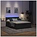 Pouf Letto con Materasso e LED Nero 140x190 cm - Foto miniatura 3