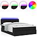 Pouf Letto con Materasso e LED Nero 140x190 cm - Foto miniatura 5