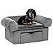 Divano per Cani con Cassetto Grigio 75x50x38 cm in Peluche - Foto miniatura 2